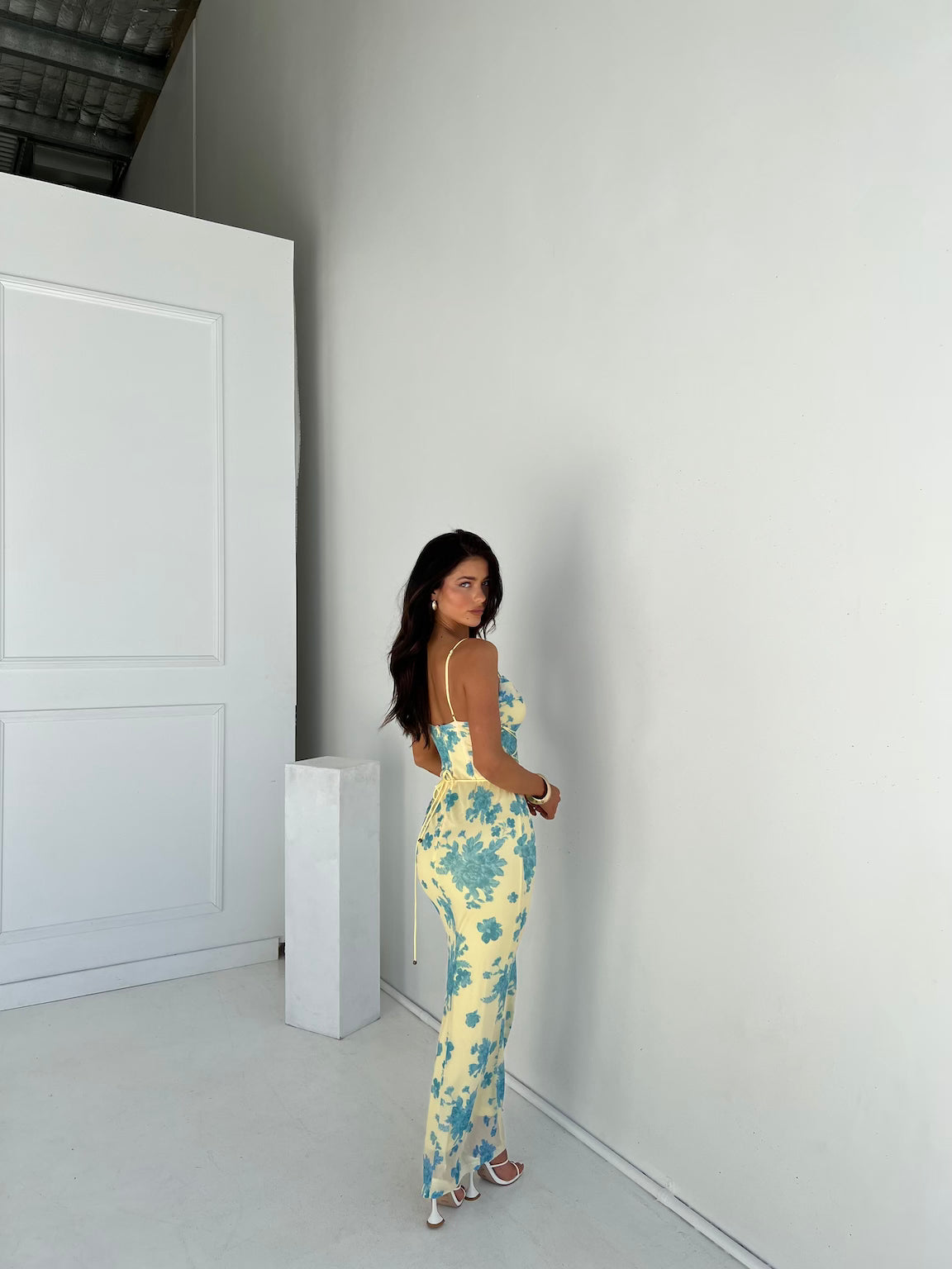 Pelagia | Floral Wedding Guest Maxi Dress with Camisole for Women