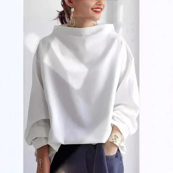 Adaline | Oversized Roll Neck Knit Top for Women
