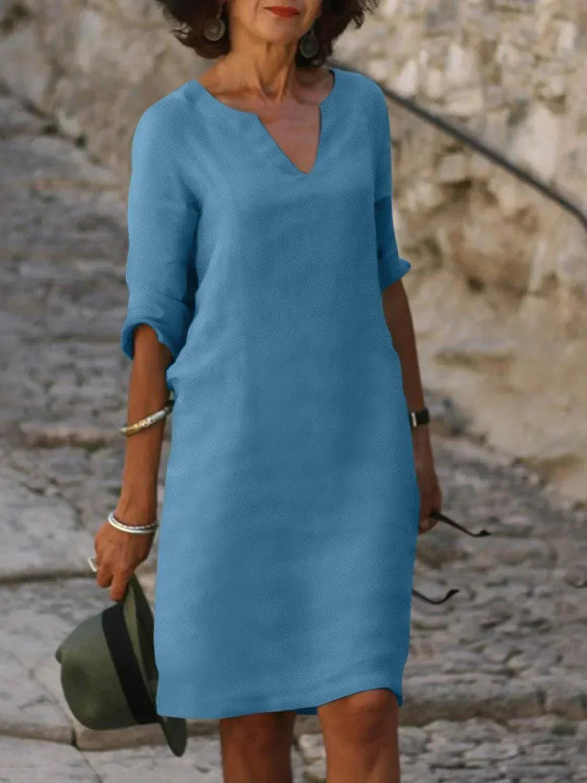 Odile | V-Neck Shift Dress for Women