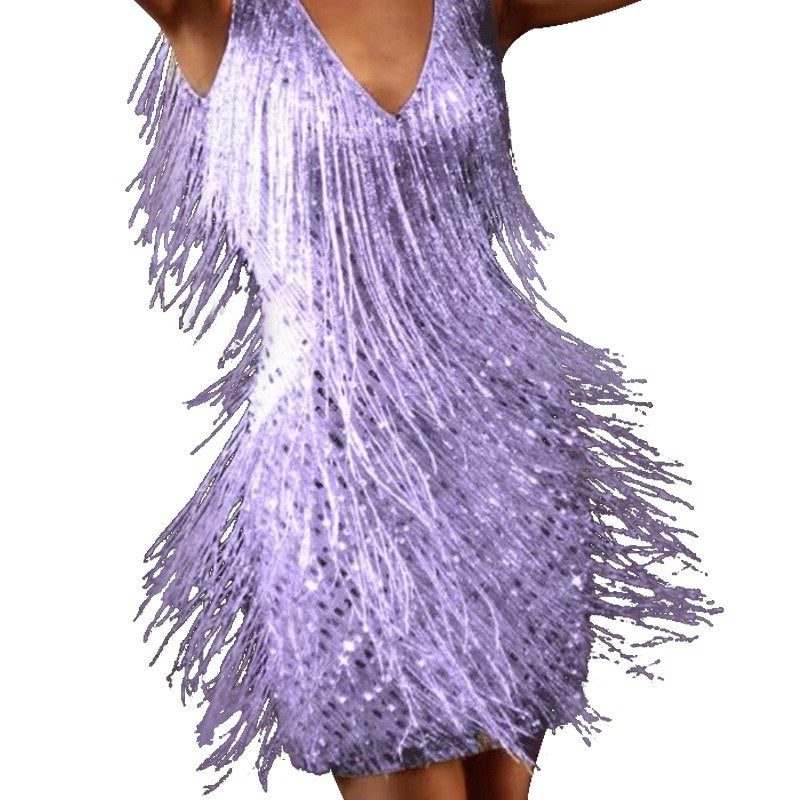 Isidora | Sequin Mini Dress with Fringe for Women