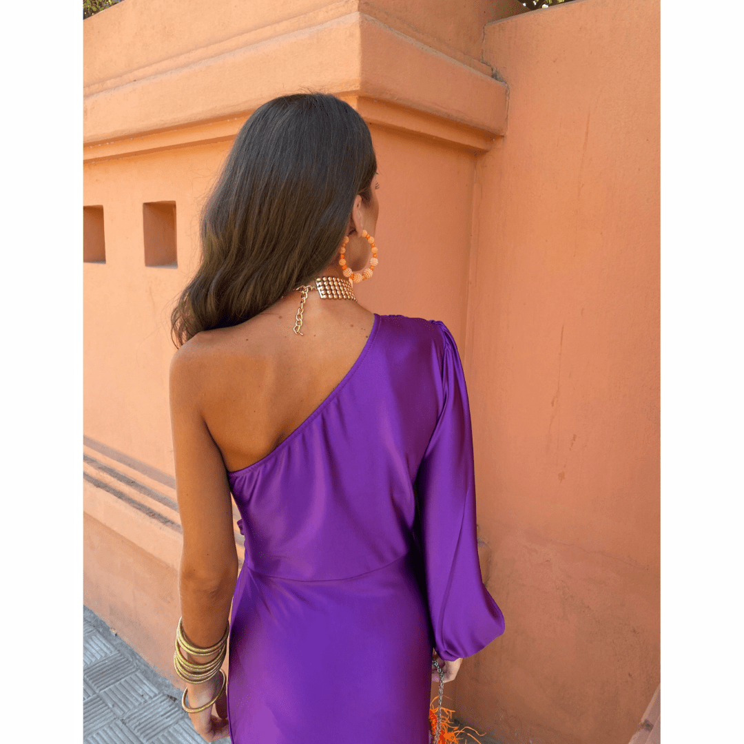 Felicity | Wedding Guest One-Shoulder Wrap Maxi Dress for Women