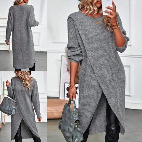 Larissa | Ribbed Knit Long Sweater Dress for Women