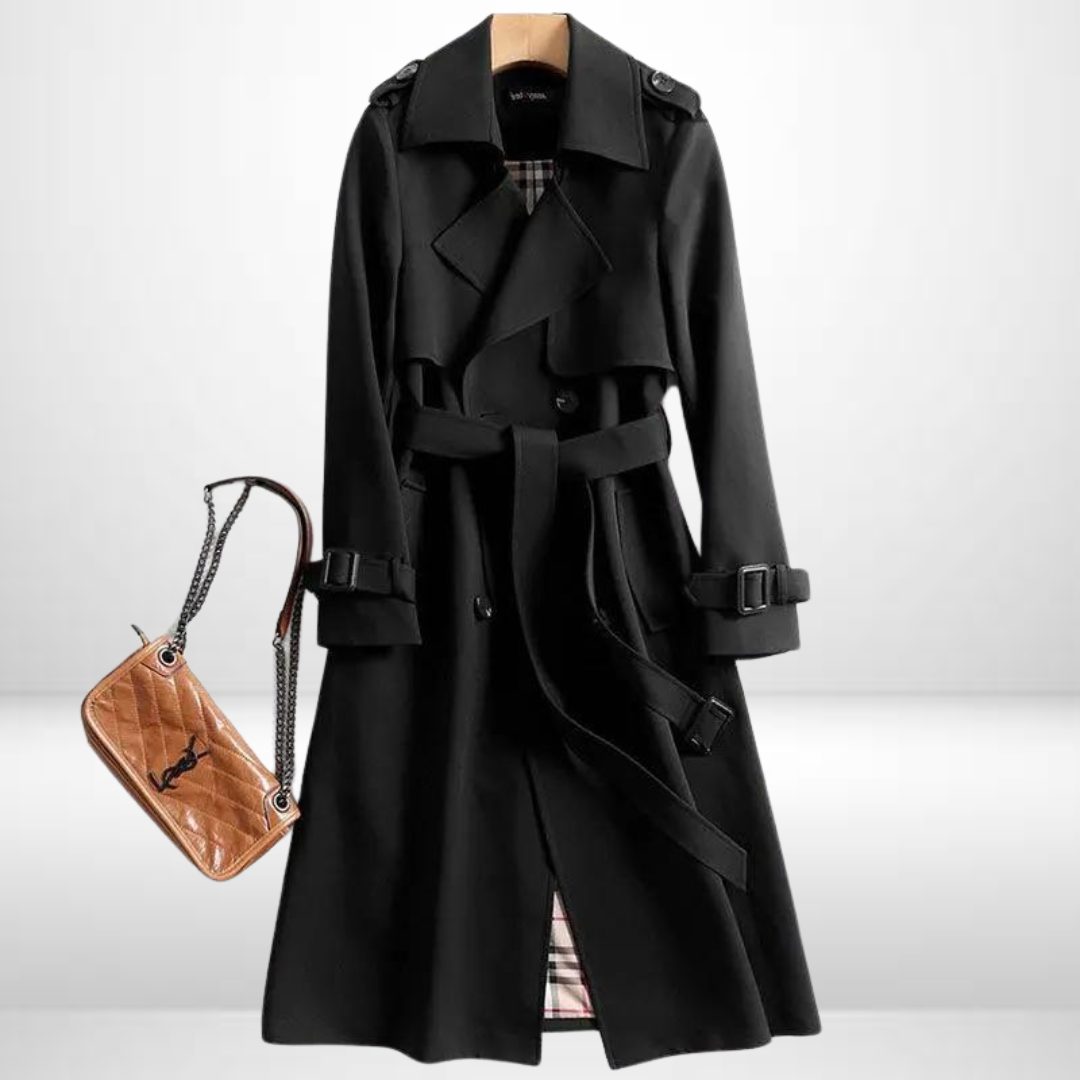 Mathilde | Double-Breasted Trench Coat with Belt for Women