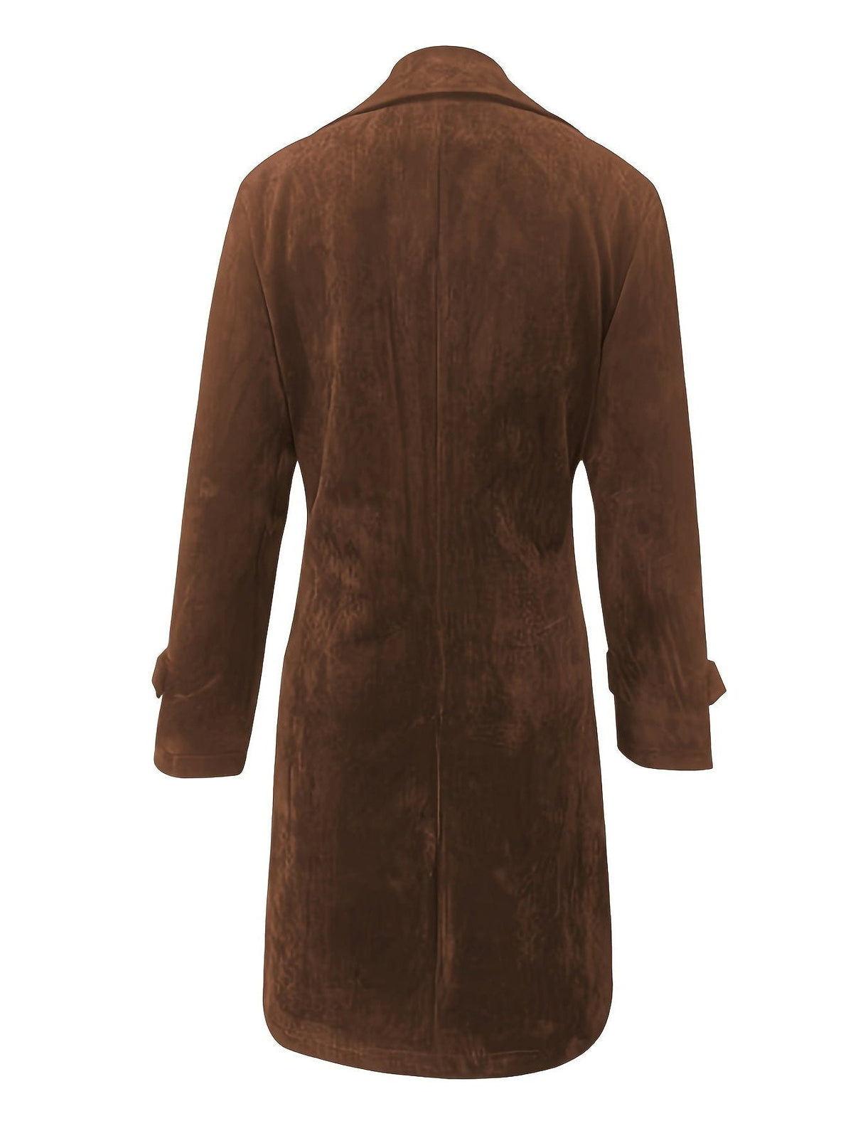Naomi | Suede Longline Coat with Lapel for Women