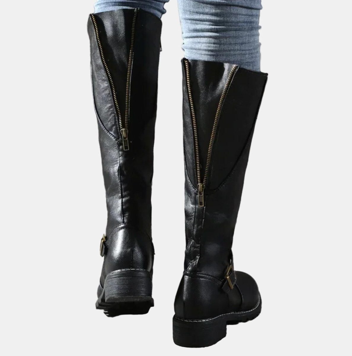 Seraphina | Knee High Riding Boots with Buckle Strap for Women