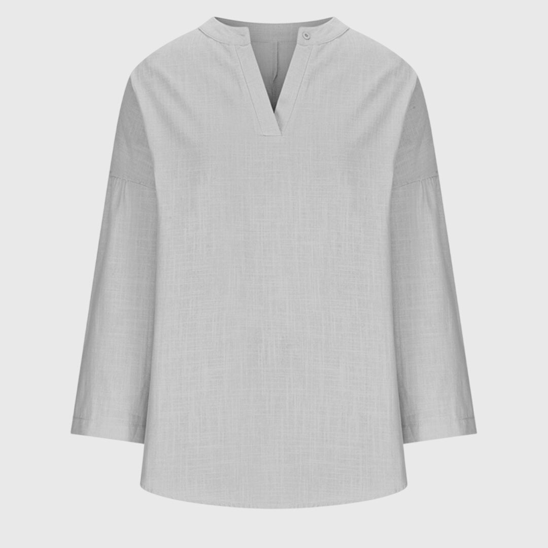 Eglantine | Tunic Shirt with V-Neck and Long Sleeves for Women