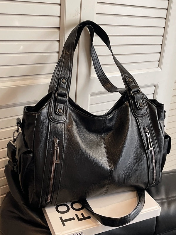 Audra | Zip-Up Leather Hobo Bag for Women
