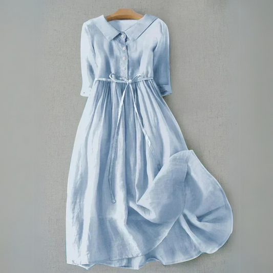Abigail | Collared Button-Down Midi Dress for Women