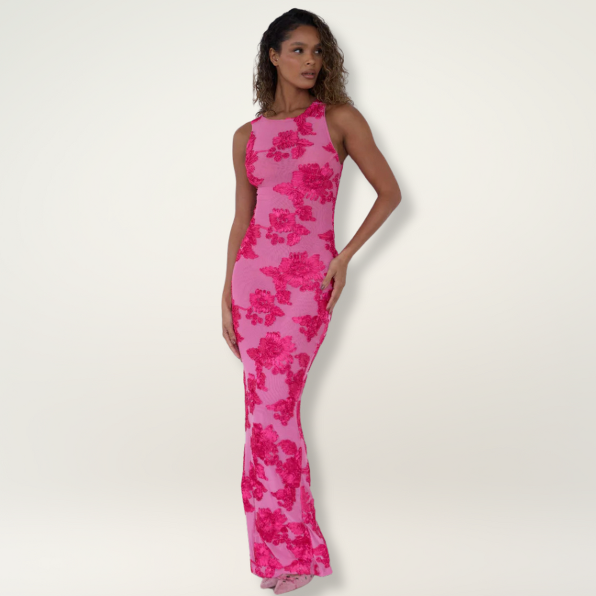 Lily | Floral Wedding Guest Sleeveless Maxi Dress for Women