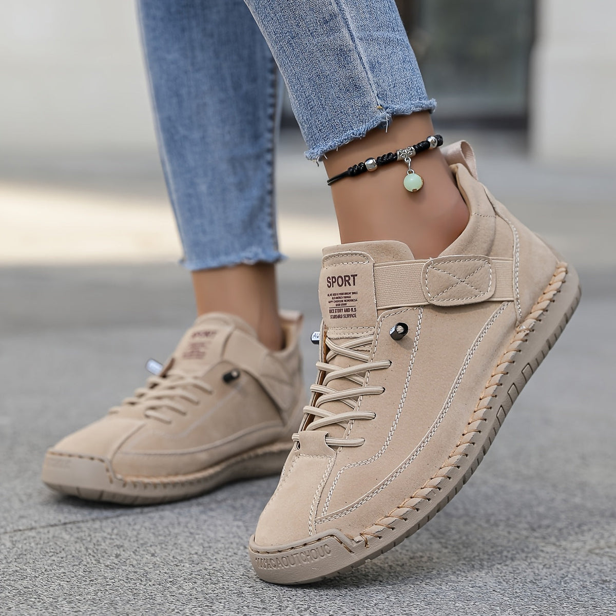 Renée | Lace-Up Ankle Sneakers for Women