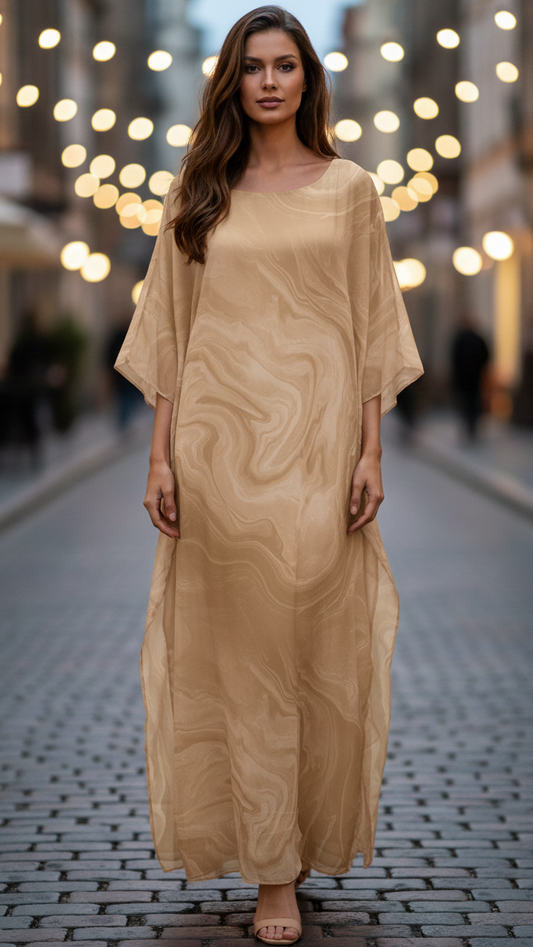 Aura | Wedding Guest Maxi Dress with Batwing Sleeves for Women