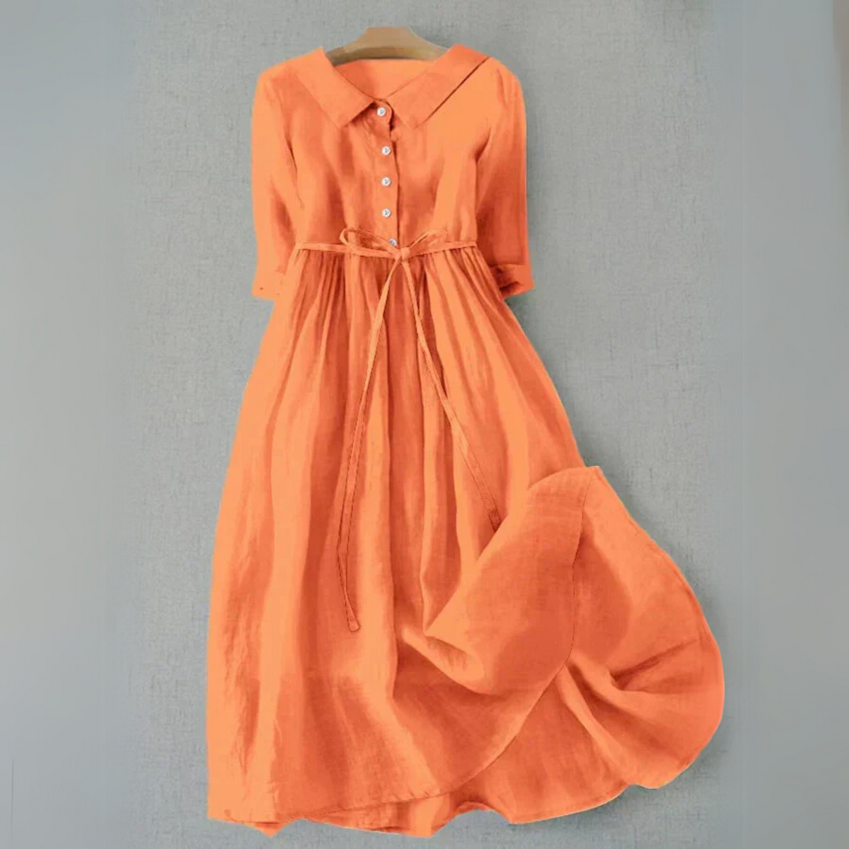 Abigail | Collared Button-Down Midi Dress for Women