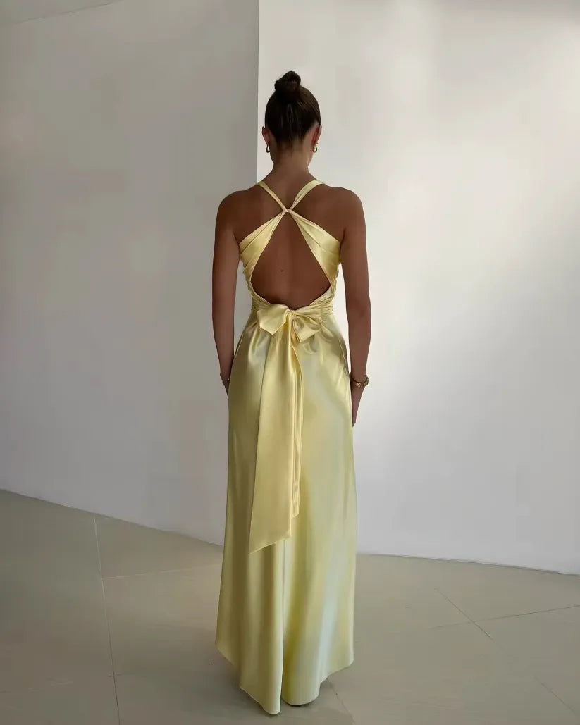 Beatrice | Wedding Guest Maxi Dress with V-Neck for Women