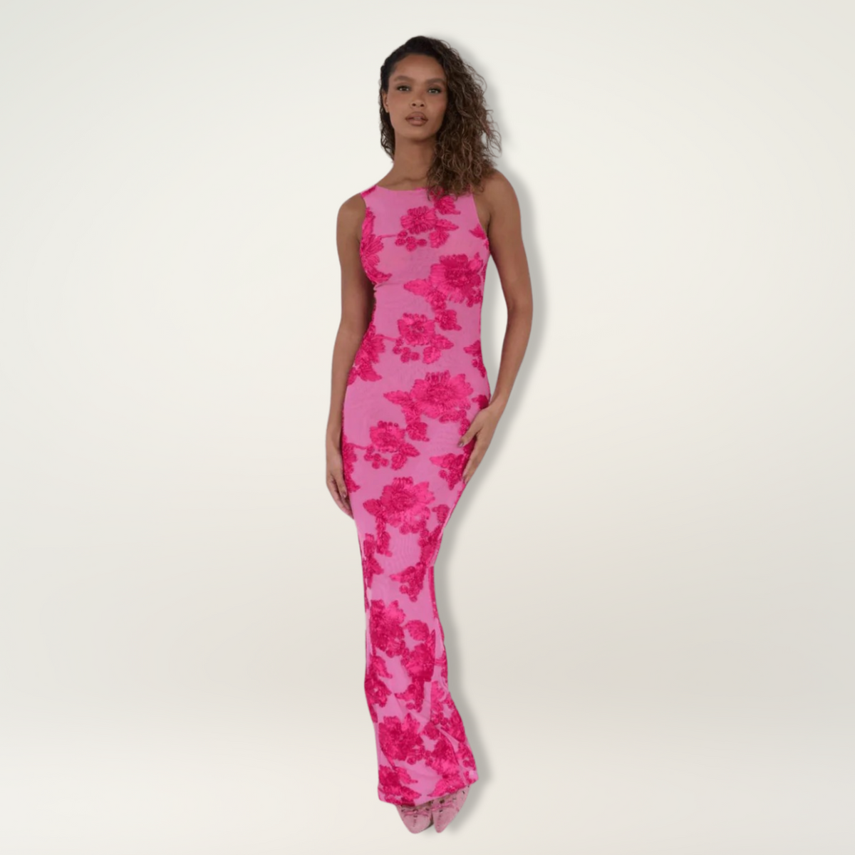 Lily | Floral Wedding Guest Sleeveless Maxi Dress for Women