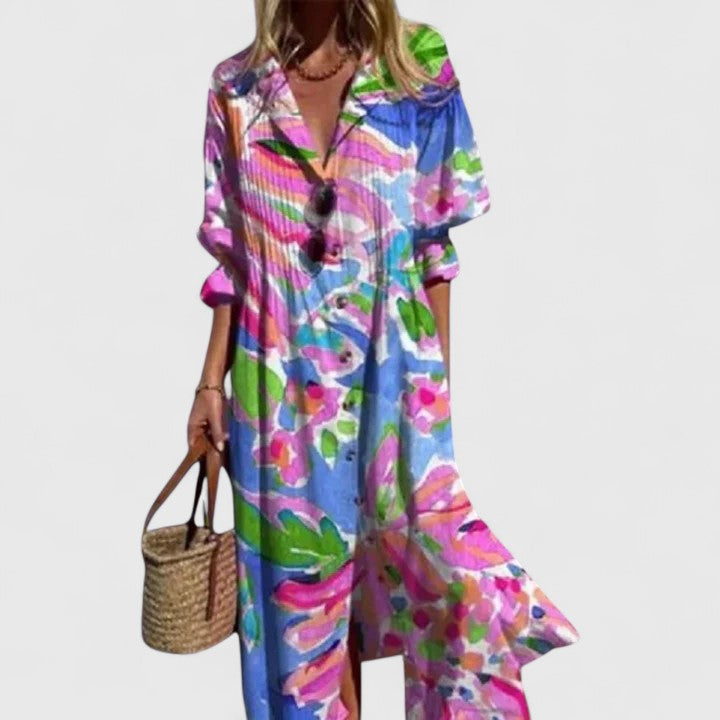 Lexa | Button-Down Maxi Shirt Dress for Women
