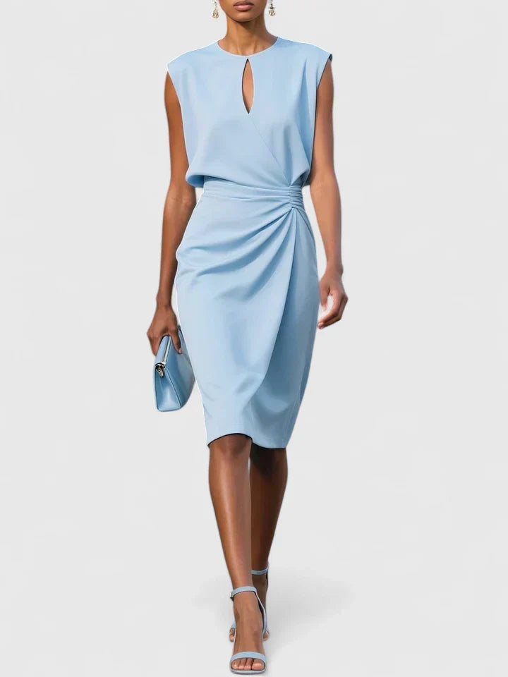 Mayim | Sleeveless Wrap Midi Dress for Women