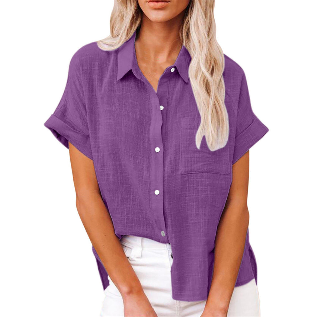 Marona | Button-Down Shirt with Short Sleeves for Women