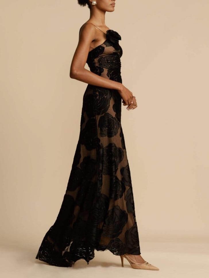 Arabella | Floral Wedding Guest Strapless Maxi Dress for Women