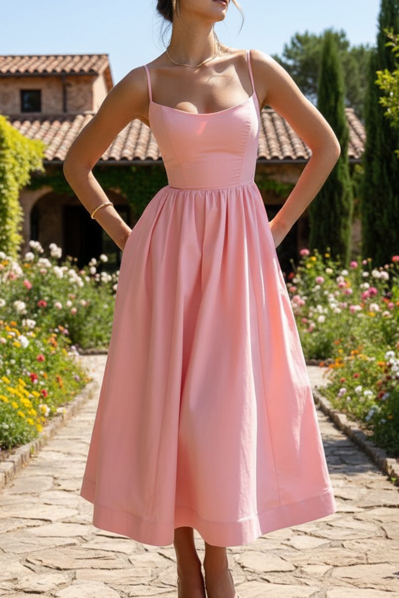Mandy | Sleeveless A-Line Midi Dress for Women