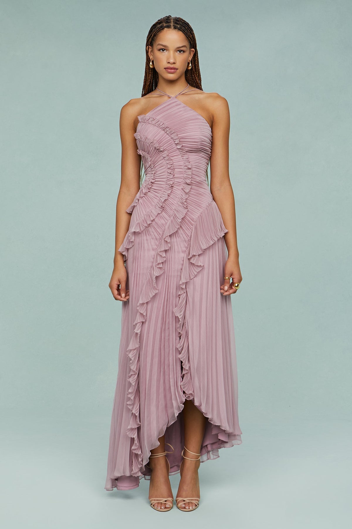 Estelle | Wedding Guest Halterneck Maxi Dress for Women