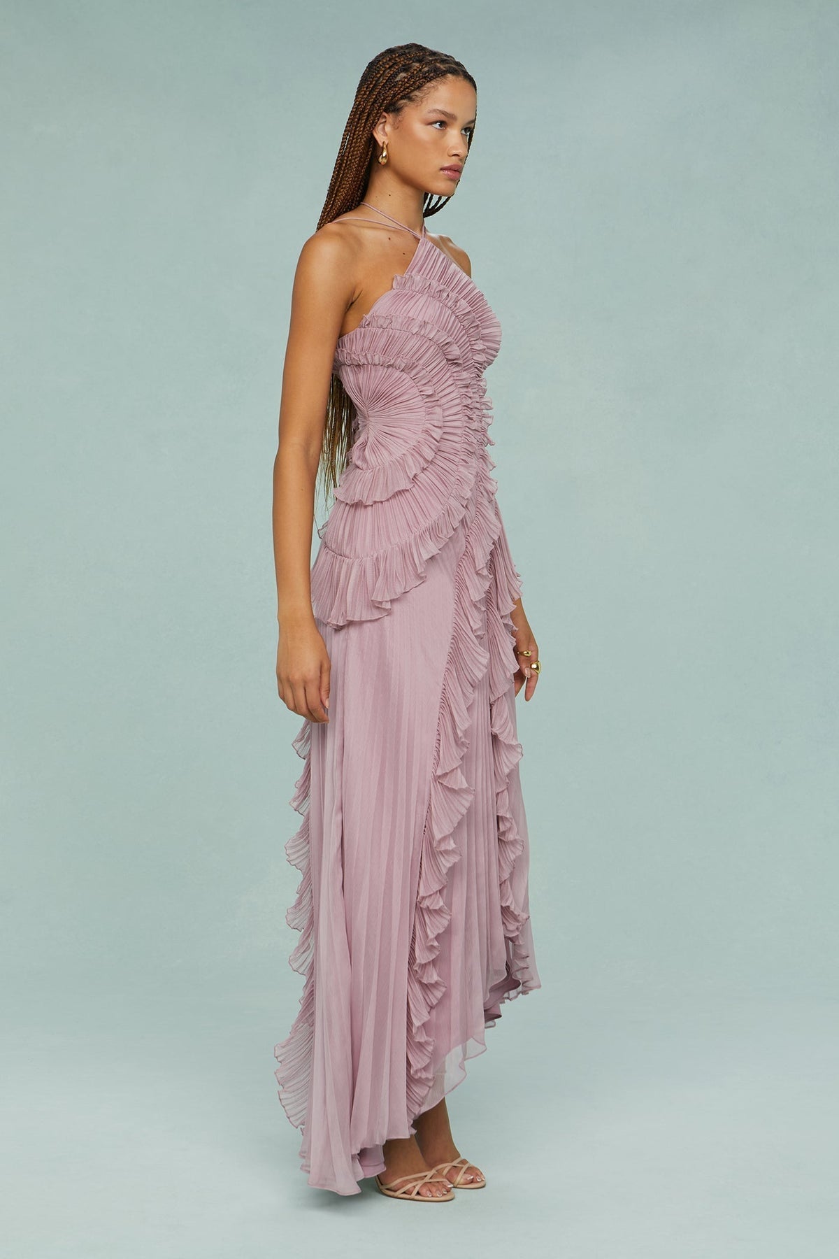 Estelle | Wedding Guest Halterneck Maxi Dress for Women