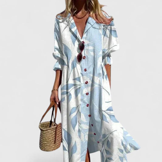 Paula | Printed Boho Maxi V-Neck Dress