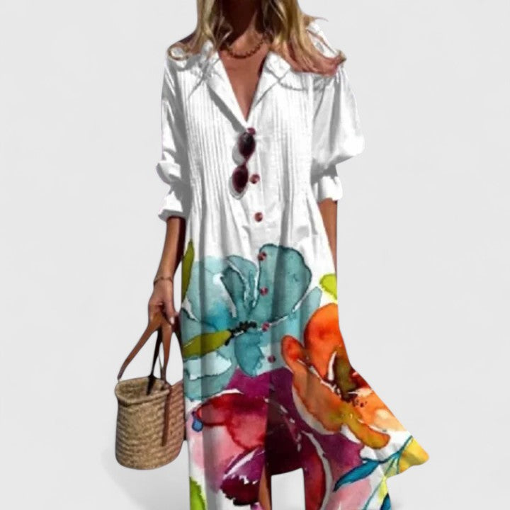 Lexa | Button-Down Maxi Shirt Dress for Women