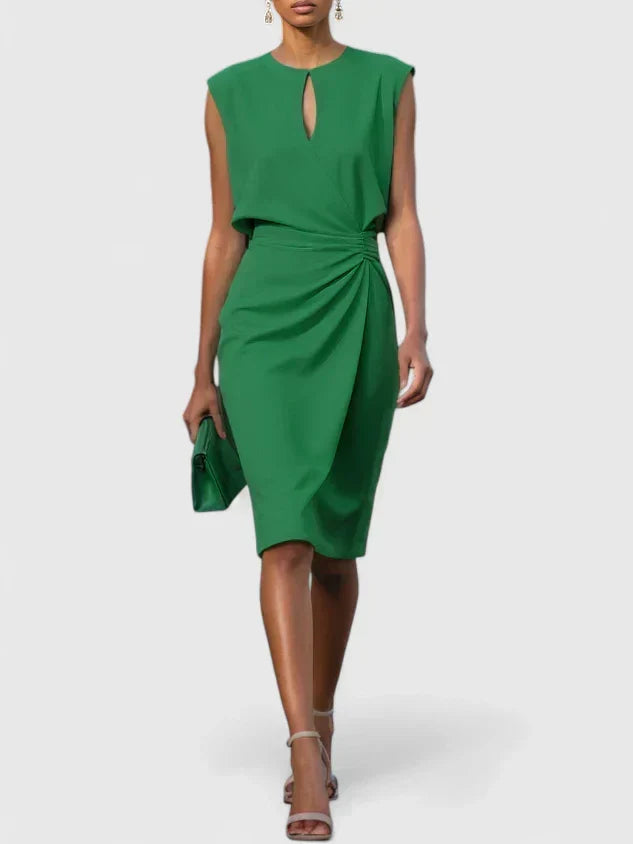 Mayim | Sleeveless Wrap Midi Dress for Women
