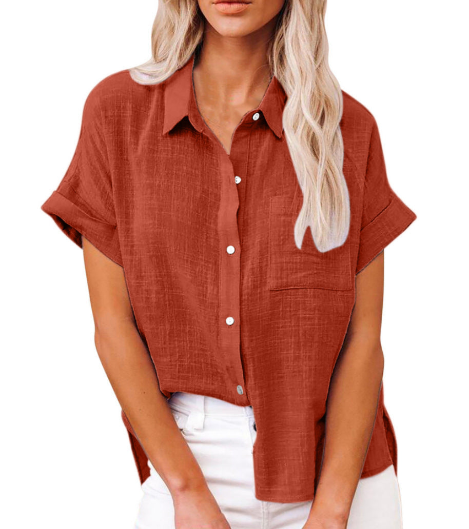 Marona | Button-Down Shirt with Short Sleeves for Women
