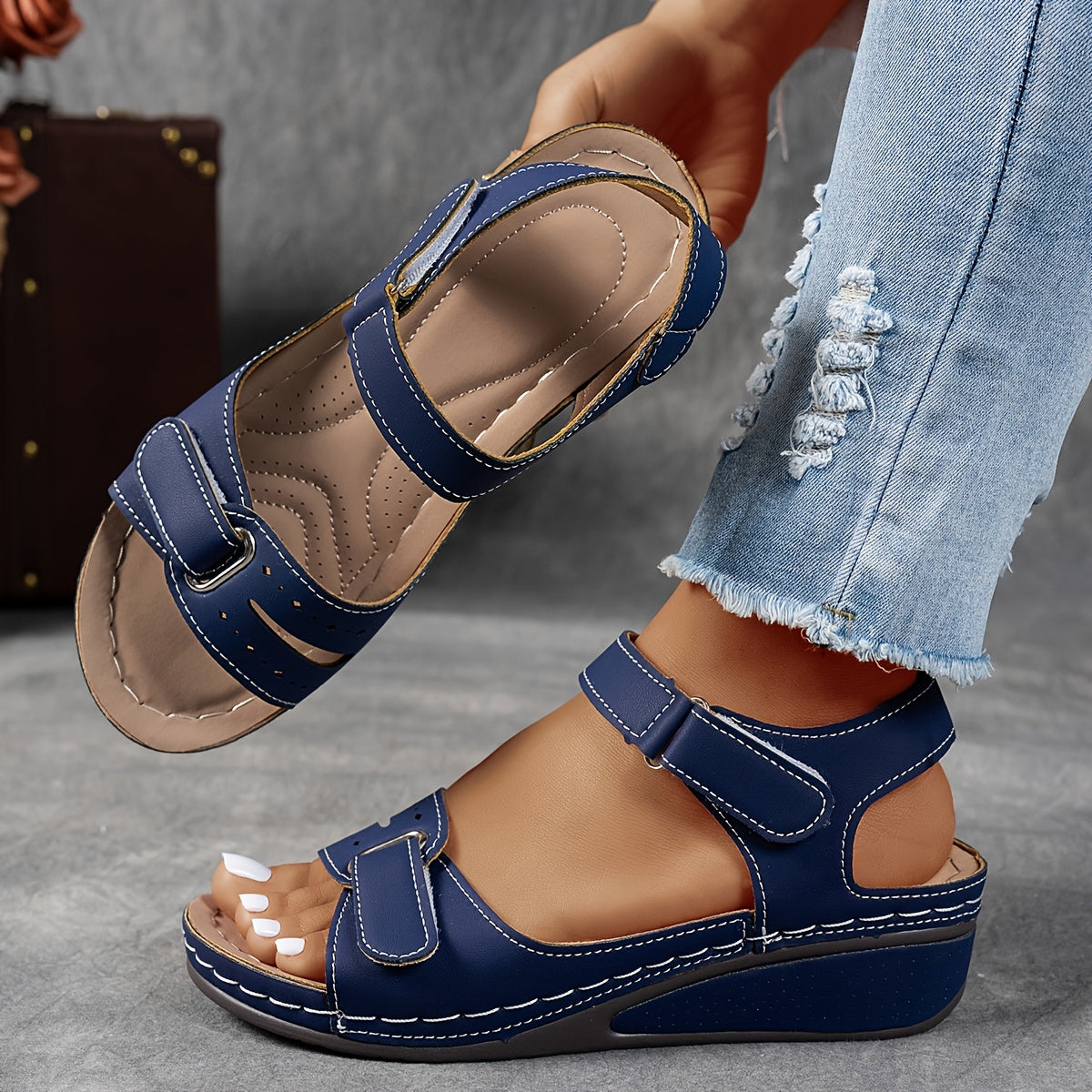 Giorgia | Platform Wedge Sandals with Open Toe for Women