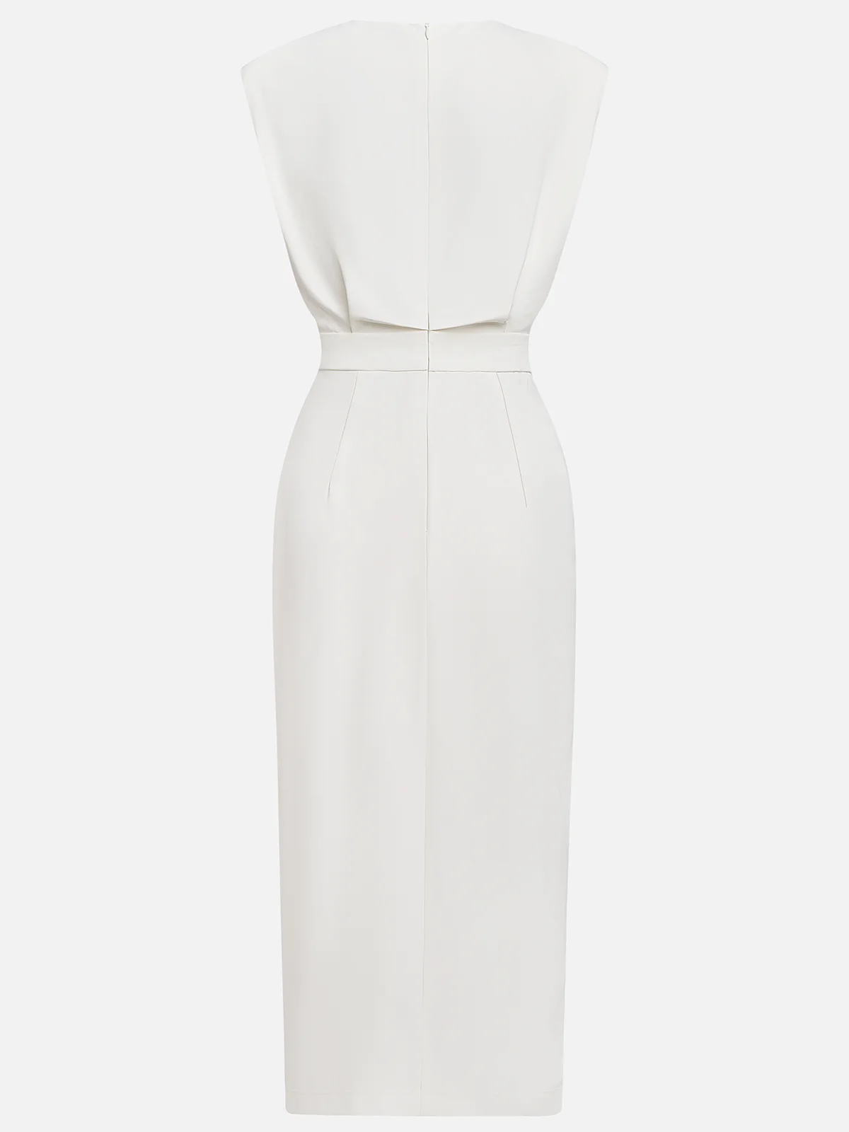 Anthea | Sleeveless Midi Dress with Button-Front for Women