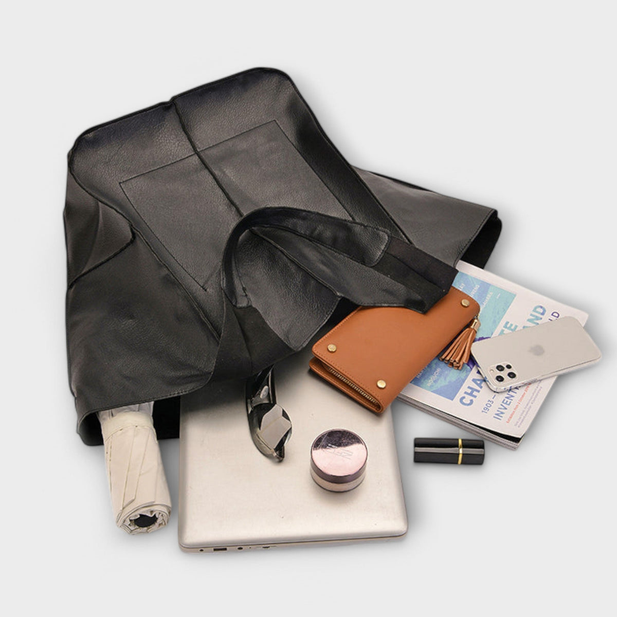 Urania | Oversized Leather Weekender Bag for Women
