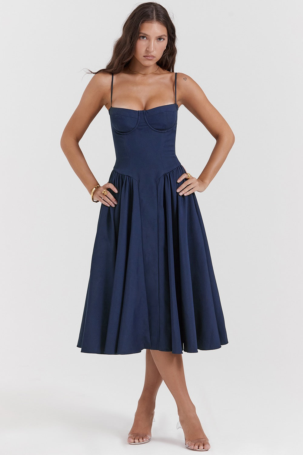 Florentina | Wedding Guest A-Line Midi Dress for Women