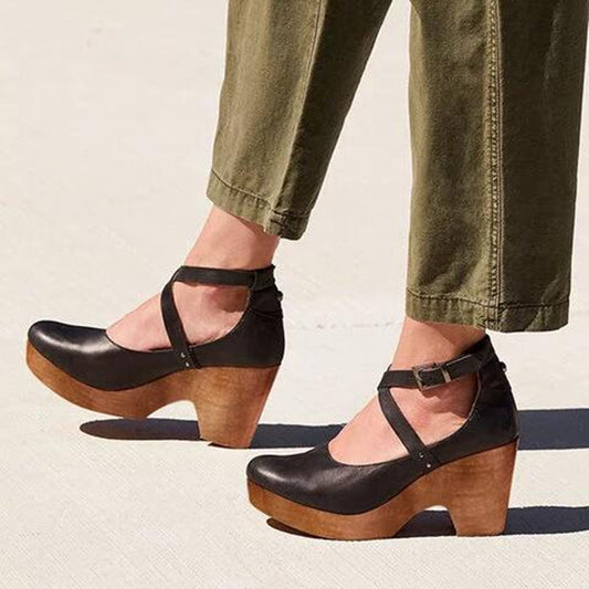 Teresa | Platform Wedge Heels with Ankle Strap for Women