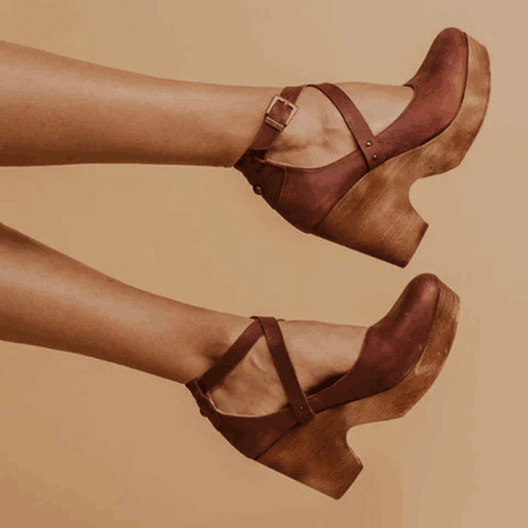 Teresa | Platform Wedge Heels with Ankle Strap for Women