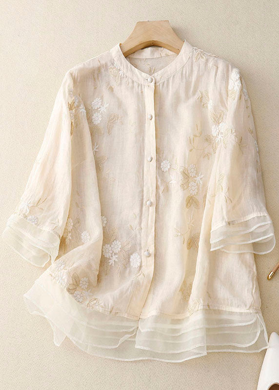 Lucetta | Floral Linen Blouse for Women