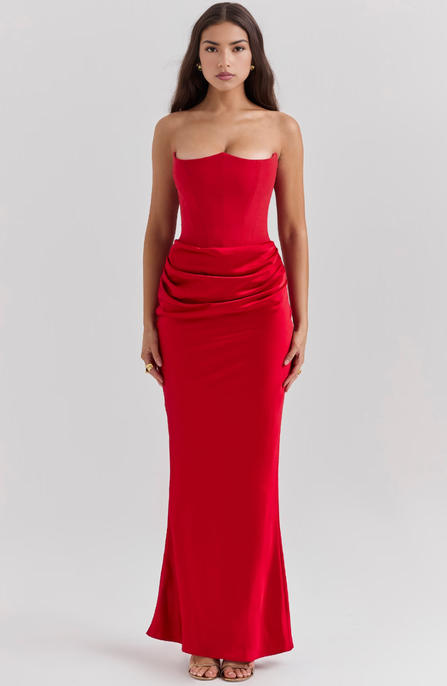 Aletheia | Wedding Guest Strapless Maxi Dress for Women