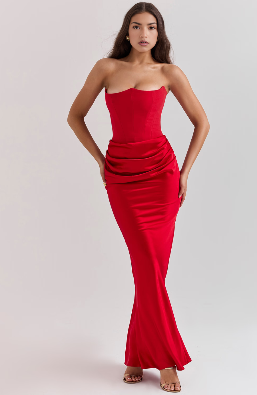 Aletheia | Wedding Guest Strapless Maxi Dress for Women