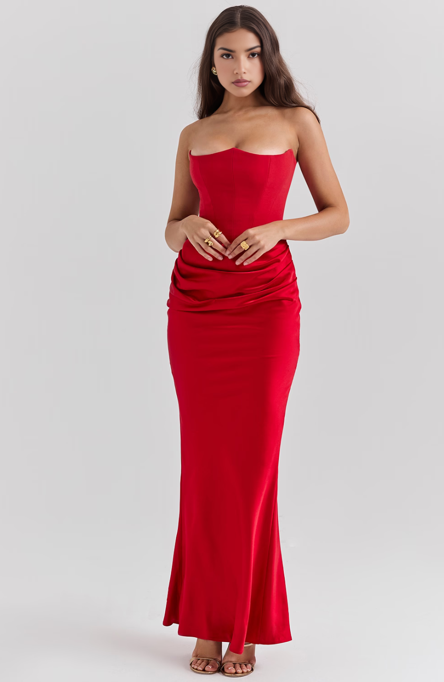 Aletheia | Wedding Guest Strapless Maxi Dress for Women