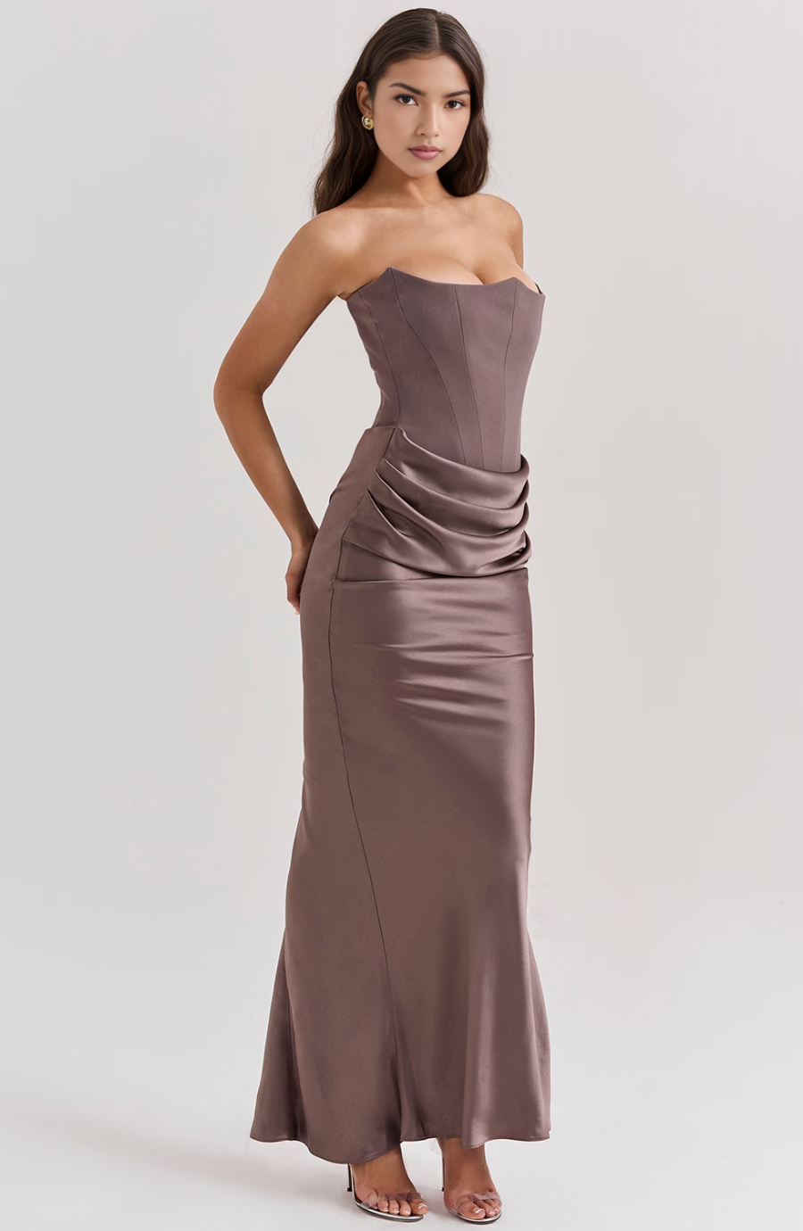 Aletheia | Wedding Guest Strapless Maxi Dress for Women