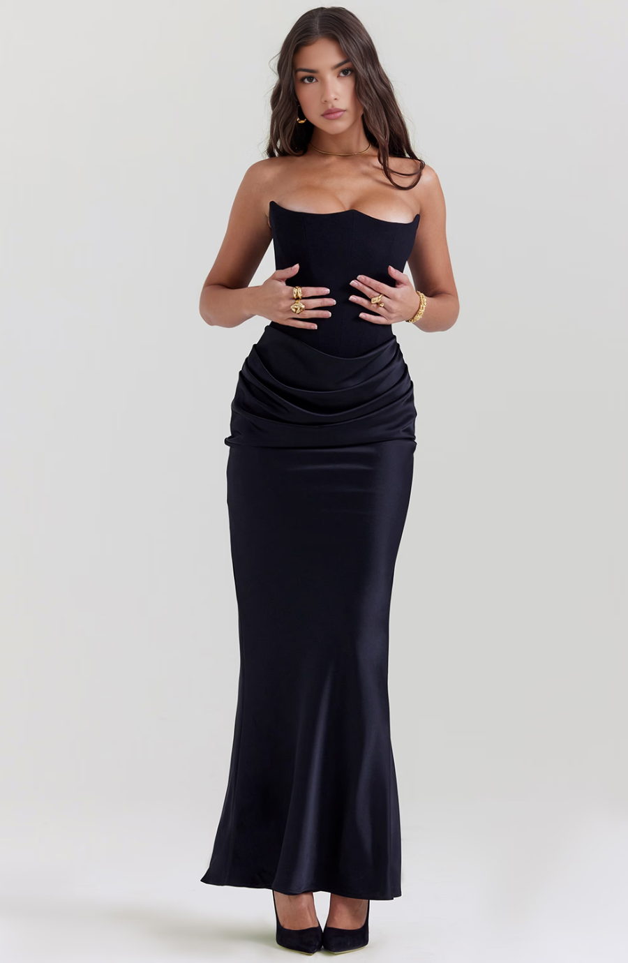 Aletheia | Wedding Guest Strapless Maxi Dress for Women
