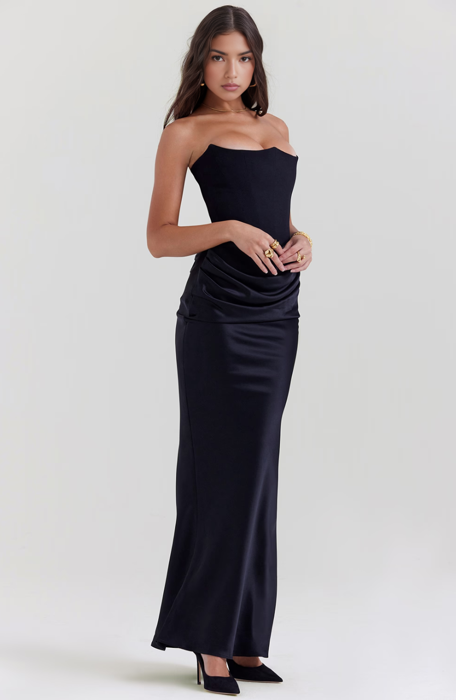 Aletheia | Wedding Guest Strapless Maxi Dress for Women