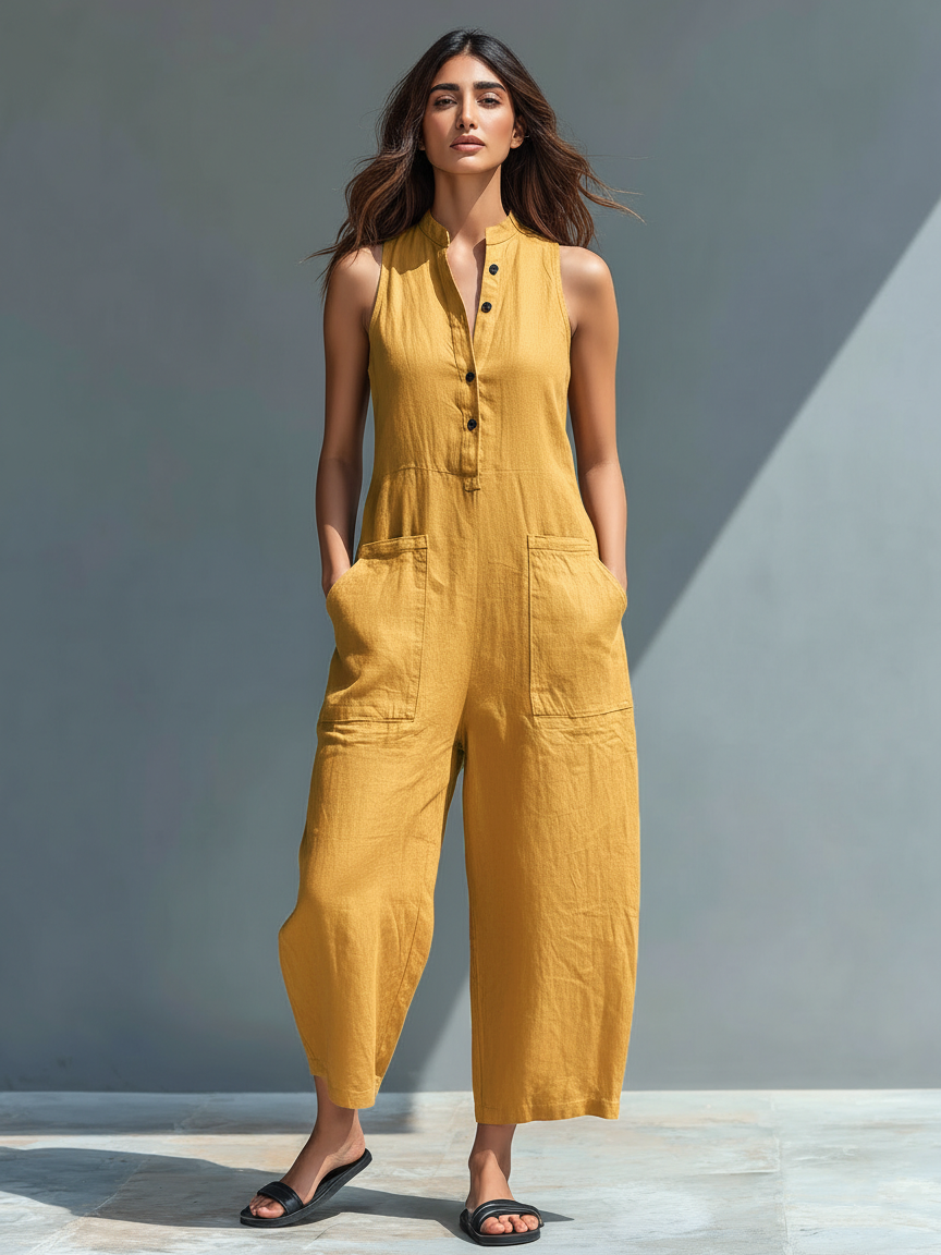 Lucinda | Wide Leg Sleeveless Jumpsuit for Women