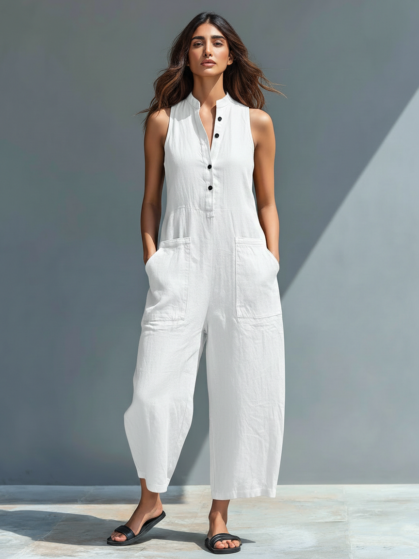Lucinda | Wide Leg Sleeveless Jumpsuit for Women