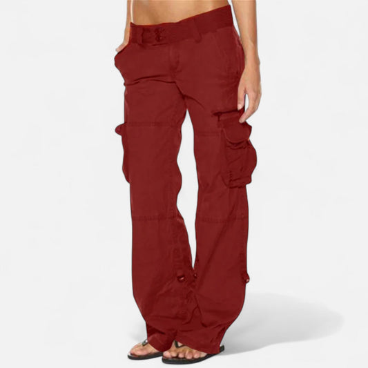 Straight Leg Cargo Pants for Women
