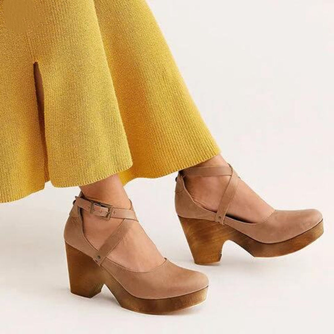 Teresa | Platform Wedge Heels with Ankle Strap for Women