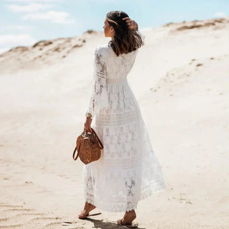 Skye | Long-Sleeve Boho Maxi Dress