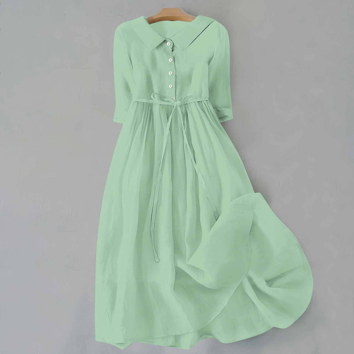 Abigail | Collared Button-Down Midi Dress for Women