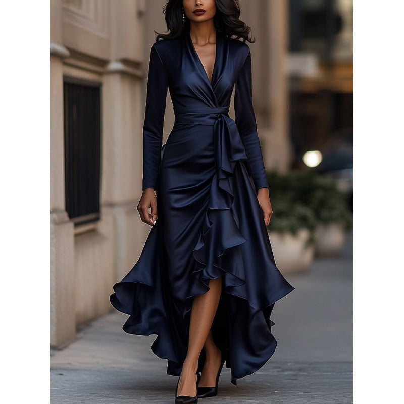 Constance | Wrap V-Neck Long Sleeve Maxi Dress for Women