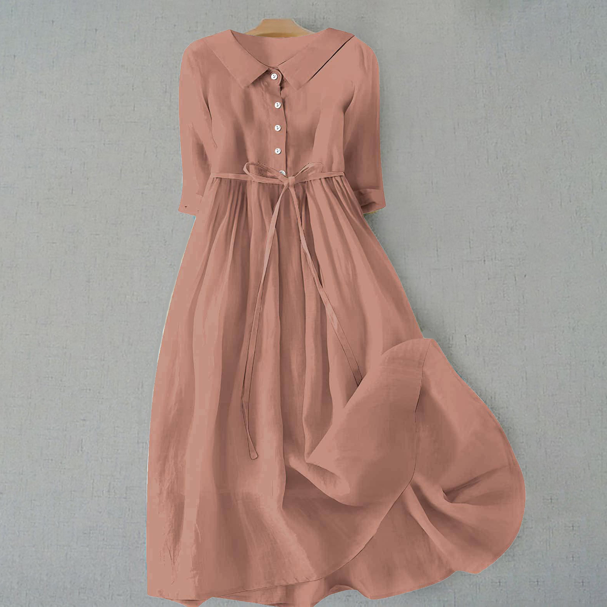 Abigail | Collared Button-Down Midi Dress for Women